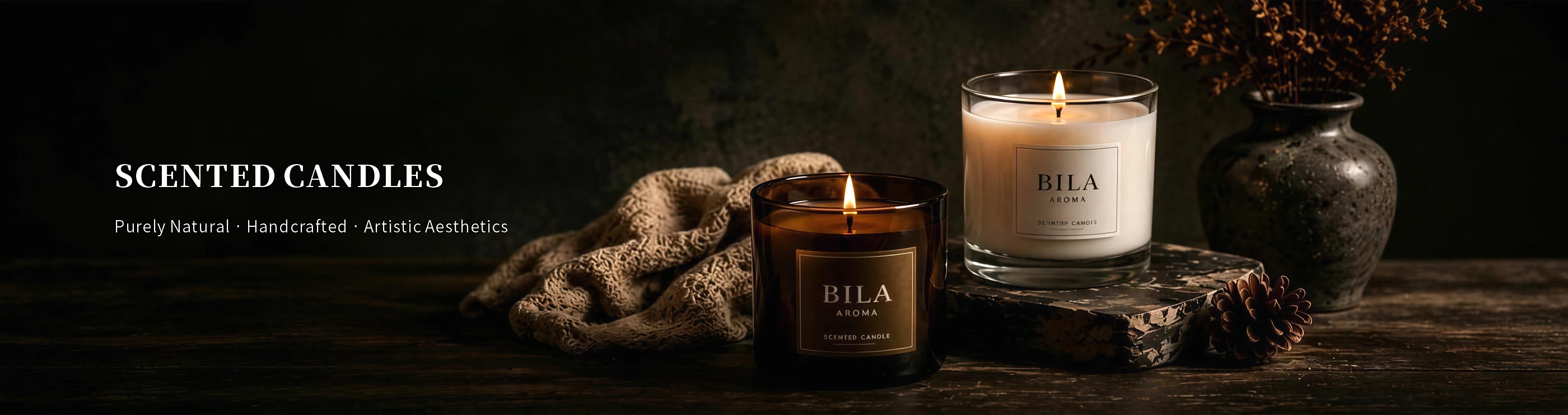 Explore our scented candle collection, crafted to fill every room with warmth.